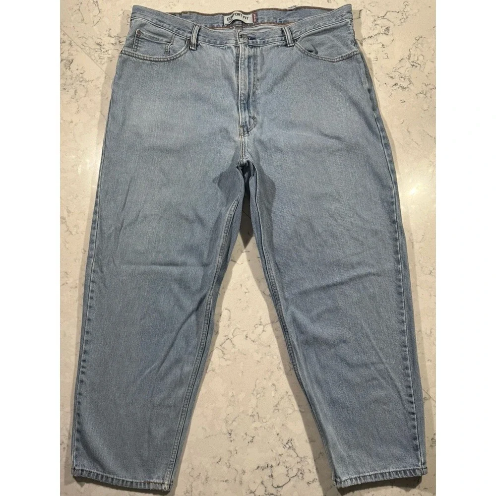 VTG Y2K Levi's 560 Jeans Mens 42x30 Blue Light Wash Comfort Fit Tapered Leg